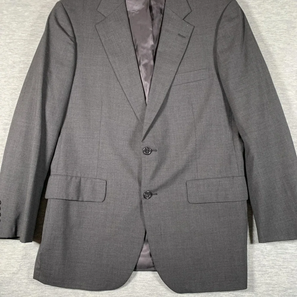 Brooks Brothers Suit Jacket‎ Mens 40 Regular Gray Wool 2 Button Blazer Made USA